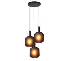 Lucide ELOISE - Hanglamp - Ø 40 cm - 3xE27 - Zwart Lucide ELOISE - Hanglamp - Ø 40 cm - 3xE27 - Zwart