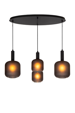 Lucide ELOISE - Hanglamp - 4xE27 - Zwart Lucide ELOISE - Hanglamp - 4xE27 - Zwart
