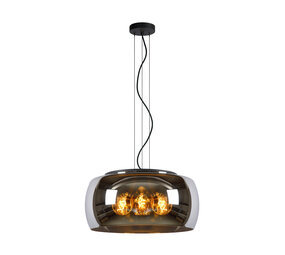 Lucide OLIVIA - Hanglamp - Ø 50 cm - 3xE27 - Fumé Lucide OLIVIA - Hanglamp - Ø 50 cm - 3xE27 - Fumé