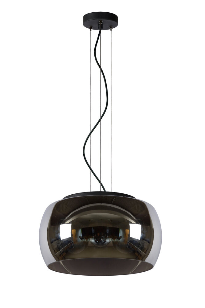 Lucide OLIVIA - Hanglamp - Ø 40 cm - 3xE27 - Fumé Lucide OLIVIA - Hanglamp - Ø 40 cm - 3xE27 - Fumé