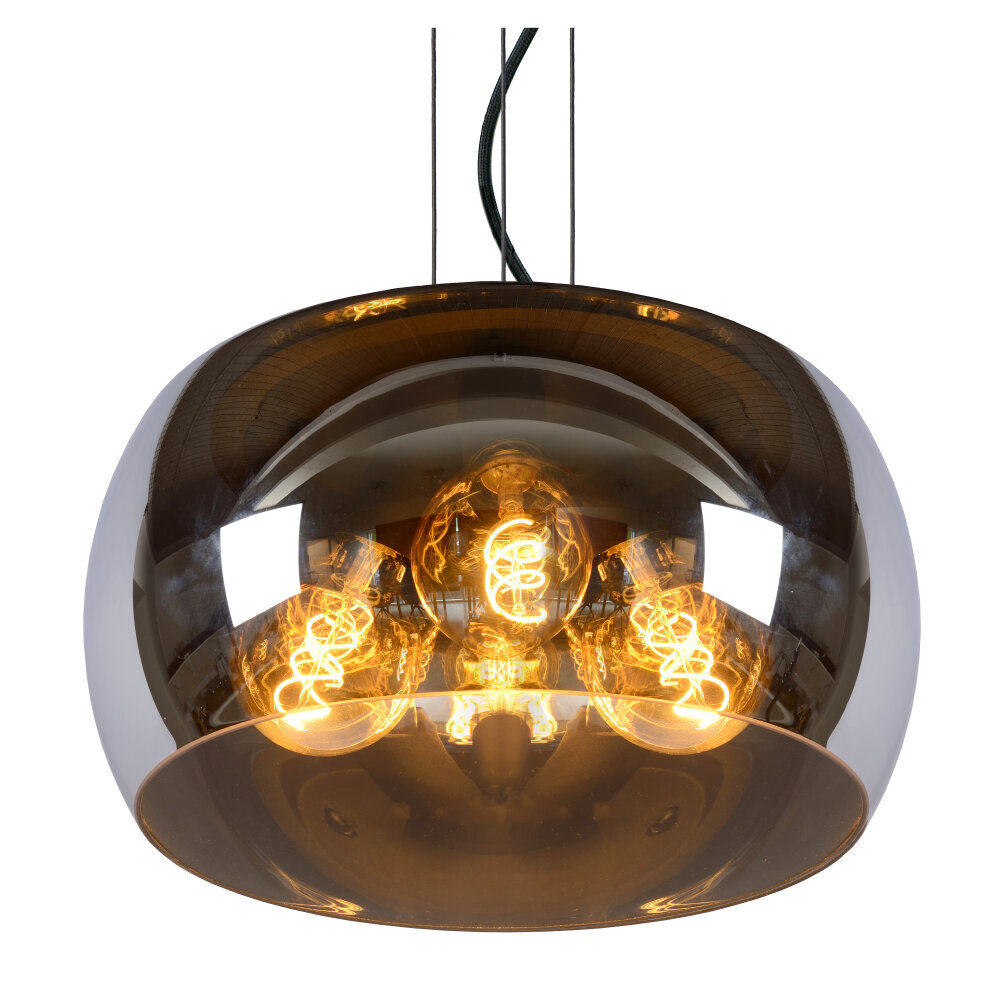 Lucide OLIVIA - Hanglamp - Ø 40 cm - 3xE27 - Fumé Lucide OLIVIA - Hanglamp - Ø 40 cm - 3xE27 - Fumé