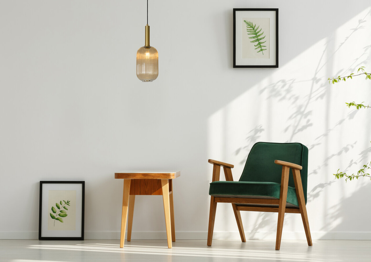 Lucide MALOTO - Hanglamp - Ø 20 cm - 1xE27 - Amber