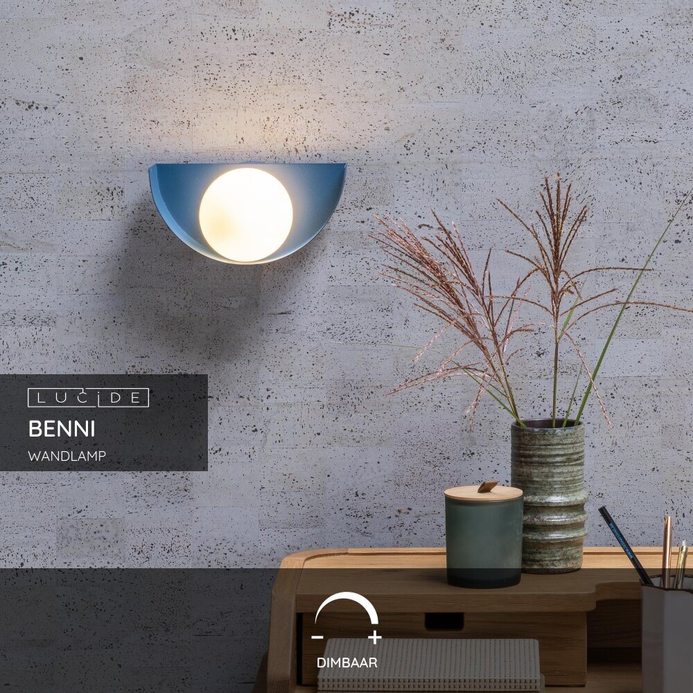 Lucide BENNI - Wandlamp - 1xG9 - Blauw Lucide BENNI - Wandlamp - 1xG9 - Blauw