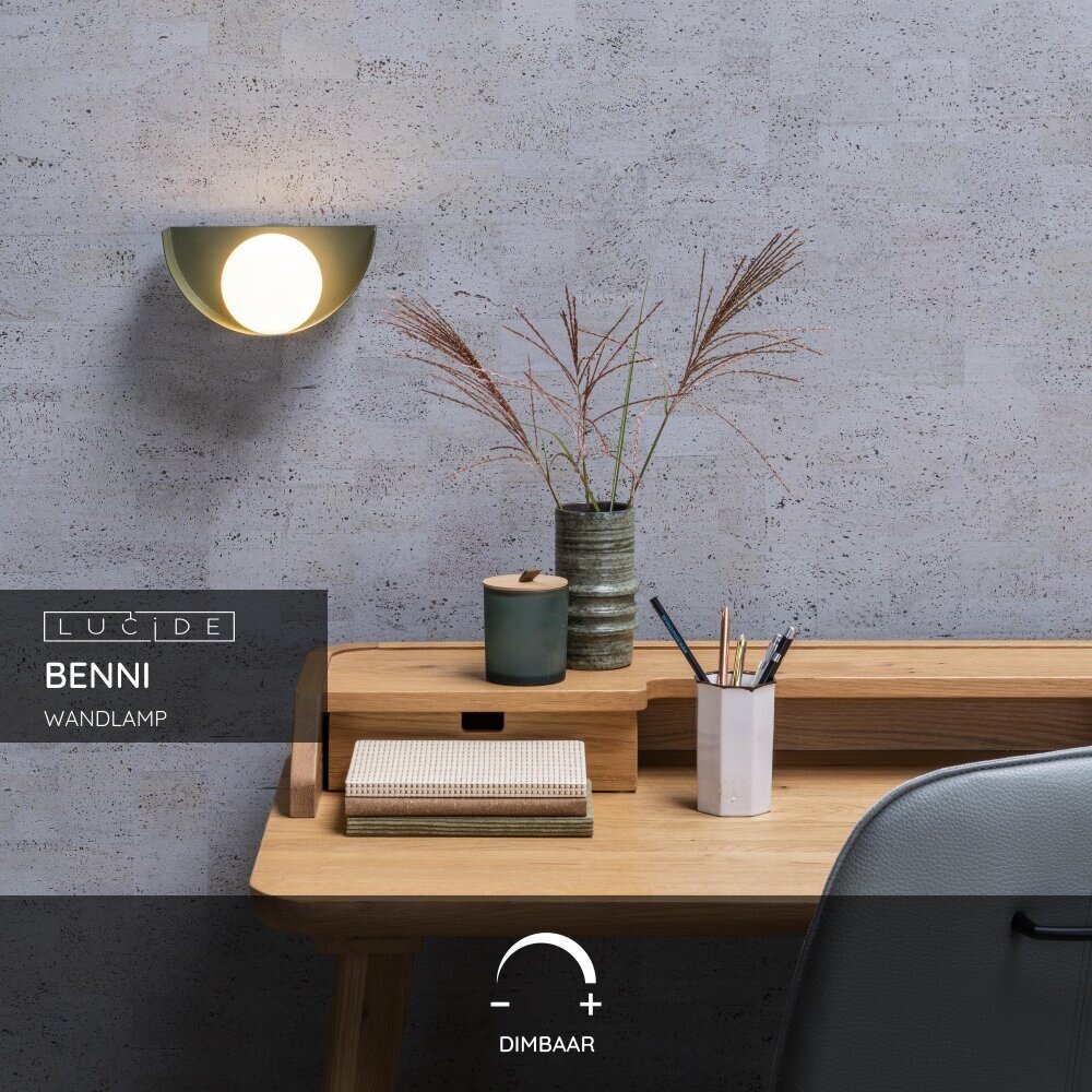 Lucide BENNI - Wandlamp - 1xG9 - Groen Lucide BENNI - Wandlamp - 1xG9 - Groen