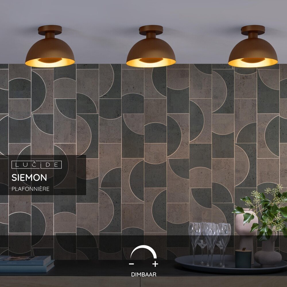 Lucide SIEMON - Plafonnière - Ø 25 cm - 1xE27 - Okergeel Lucide SIEMON - Plafonnière - Ø 25 cm - 1xE27 - Okergeel
