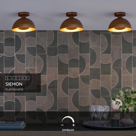 Lucide SIEMON - Plafonnière - Ø 25 cm - 1xE27 - Okergeel Lucide SIEMON - Plafonnière - Ø 25 cm - 1xE27 - Okergeel