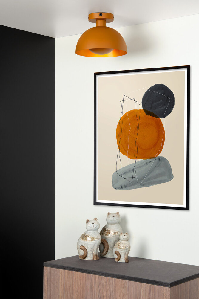 Lucide SIEMON - Plafonnière - Ø 25 cm - 1xE27 - Okergeel Lucide SIEMON - Plafonnière - Ø 25 cm - 1xE27 - Okergeel