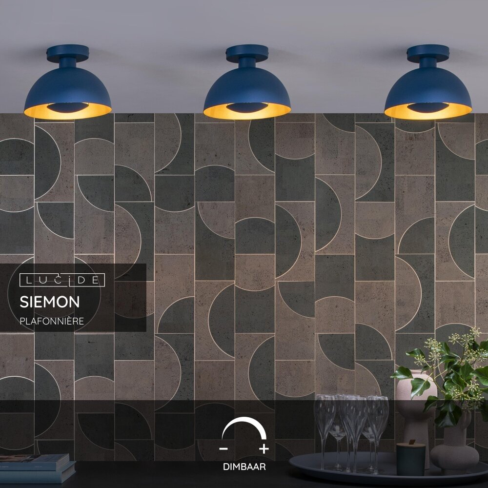 Lucide SIEMON - Plafonnière - Ø 25 cm - 1xE27 - Blauw Lucide SIEMON - Plafonnière - Ø 25 cm - 1xE27 - Blauw