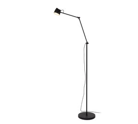 Lucide MILNE - Vloerlamp - LED Dimb. - 1x8W 2700K - Zwart Lucide MILNE - Vloerlamp - LED Dimb. - 1x8W 2700K - Zwart
