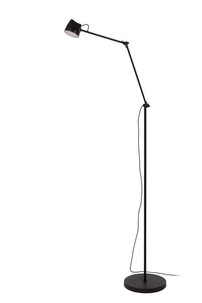 Lucide MILNE - Vloerlamp - LED Dimb. - 1x8W 2700K - Zwart Lucide MILNE - Vloerlamp - LED Dimb. - 1x8W 2700K - Zwart