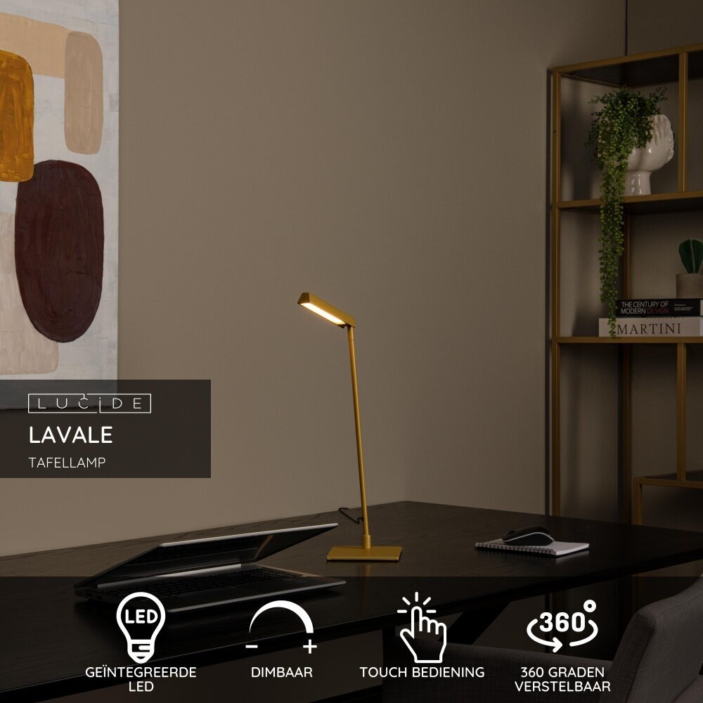 Lucide LAVALE - Bureaulamp - LED Dimb. - 1x3W 2700K - Okergeel Lucide LAVALE - Bureaulamp - LED Dimb. - 1x3W 2700K - Okergeel
