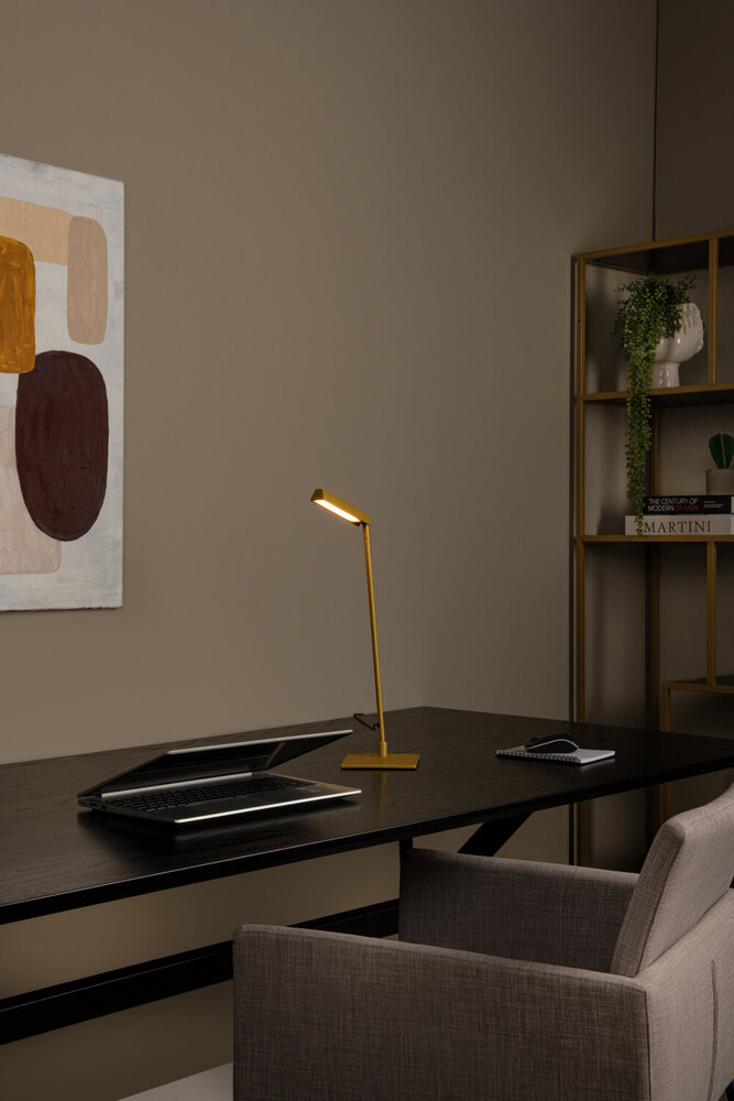 Lucide LAVALE - Bureaulamp - LED Dimb. - 1x3W 2700K - Okergeel Lucide LAVALE - Bureaulamp - LED Dimb. - 1x3W 2700K - Okergeel