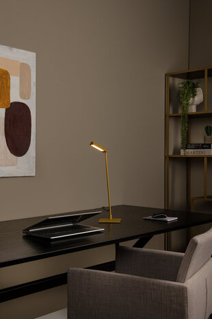 Lucide LAVALE - Bureaulamp - LED Dimb. - 1x3W 2700K - Okergeel Lucide LAVALE - Bureaulamp - LED Dimb. - 1x3W 2700K - Okergeel