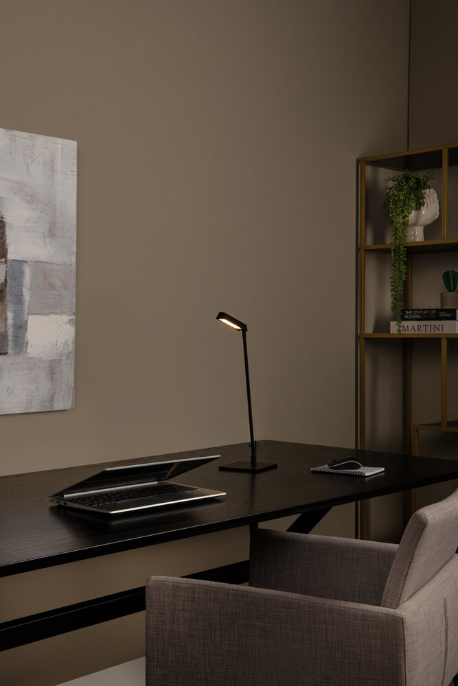 Lucide LAVALE - Bureaulamp - LED Dimb. - 1x3W 2700K - Zwart Lucide LAVALE - Bureaulamp - LED Dimb. - 1x3W 2700K - Zwart