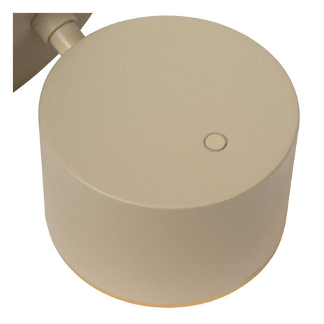 Lucide GIAN - Wandlamp - LED Dimb. - 1x9W 2700K - Taupe Lucide GIAN - Wandlamp - LED Dimb. - 1x9W 2700K - Taupe