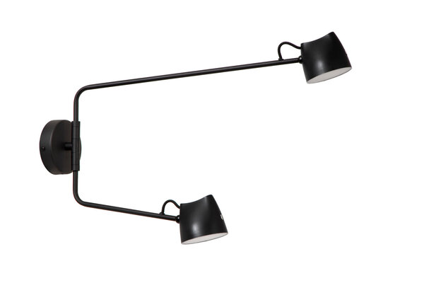 Lucide MILNE - Wandlamp - LED Dimb. - 2x8W 2700K - Zwart Lucide MILNE - Wandlamp - LED Dimb. - 2x8W 2700K - Zwart