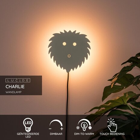 Lucide CHARLIE - Wandlamp Kinderkamer - LED Dimb. - 1x7W 2700K - Beige Lucide CHARLIE - Wandlamp Kinderkamer - LED Dimb. - 1x7W 2700K - Beige
