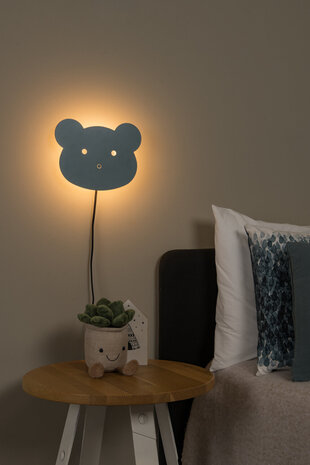 Lucide CHARLIE - Wandlamp Kinderkamer - LED Dimb. - 1x7W 2700K - Blauw Lucide CHARLIE - Wandlamp Kinderkamer - LED Dimb. - 1x7W 2700K - Blauw