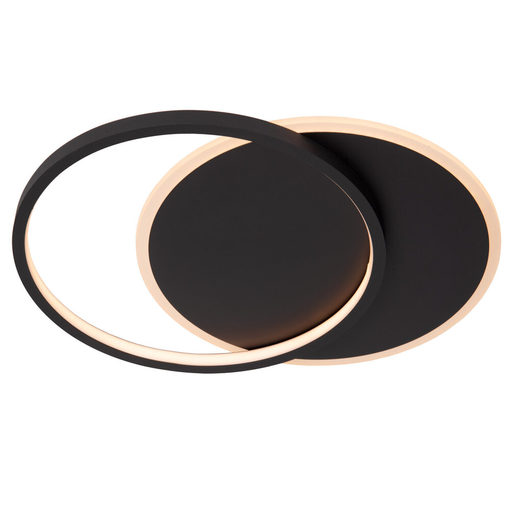Lucide AXELLE - Plafonnière - Ø 29,5 cm - LED 3 StepDim - 1x24W 2700K - Zwart