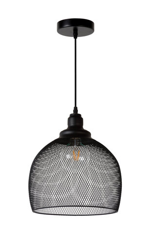 Lucide MESH - Hanglamp - Ø 28 cm - 1xE27 - Zwart