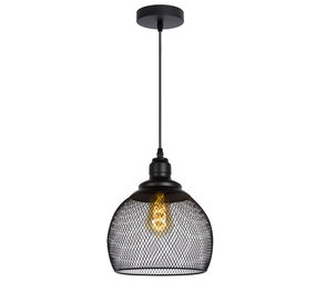 Lucide MESH - Hanglamp - Ø 22 cm - 1xE27 - Zwart Lucide MESH - Hanglamp - Ø 22 cm - 1xE27 - Zwart