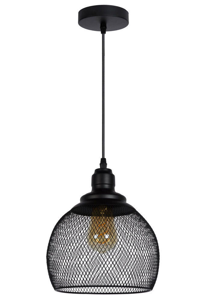 Lucide MESH - Hanglamp - Ø 22 cm - 1xE27 - Zwart
