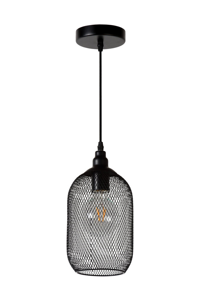 Lucide MESH - Hanglamp - Ø 15 cm - 1xE27 - Zwart Lucide MESH - Hanglamp - Ø 15 cm - 1xE27 - Zwart