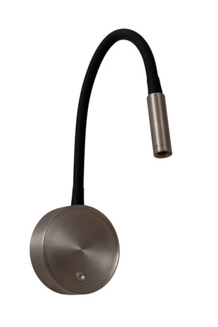 Lucide ASJA - Oplaadbare Wandspot / Wandlamp - Accu/Batterij - LED 3 StepDim - 1x3W 2700K - Grijs ijzer - Premium Lucide ASJA - Oplaadbare Wandspot / Wandlamp - Accu/Batterij - LED 3 StepDim - 1x3W 2700K - Grijs ijzer - Premium