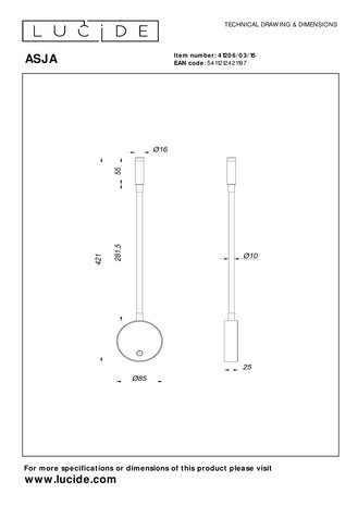 Lucide ASJA - Oplaadbare Wandspot / Wandlamp - Accu/Batterij - LED 3 StepDim - 1x3W 2700K - Grijs ijzer - Premium Lucide ASJA - Oplaadbare Wandspot / Wandlamp - Accu/Batterij - LED 3 StepDim - 1x3W 2700K - Grijs ijzer - Premium