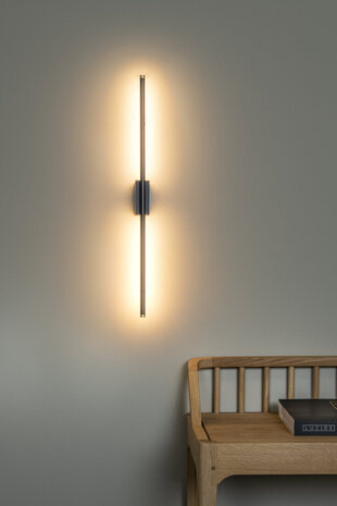 Lucide MARNIK - Wandlamp - LED Dimb. - CCT - 1x13W 2700K/4000K - Handbewegingssensor - Zwart | Premium