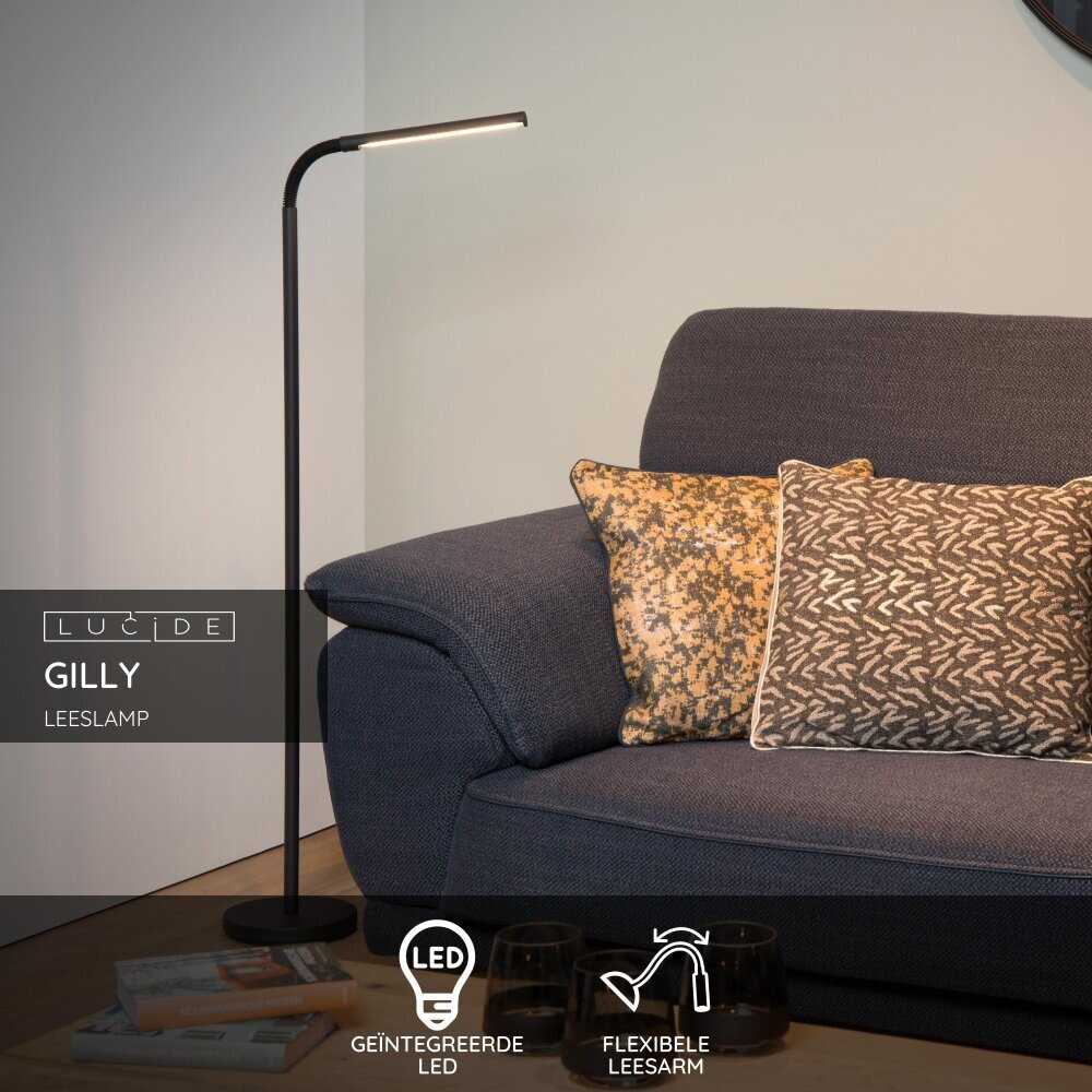 Lucide GILLY - Leeslamp - LED - 1x6W 2700K - Zwart Lucide GILLY - Leeslamp - LED - 1x6W 2700K - Zwart