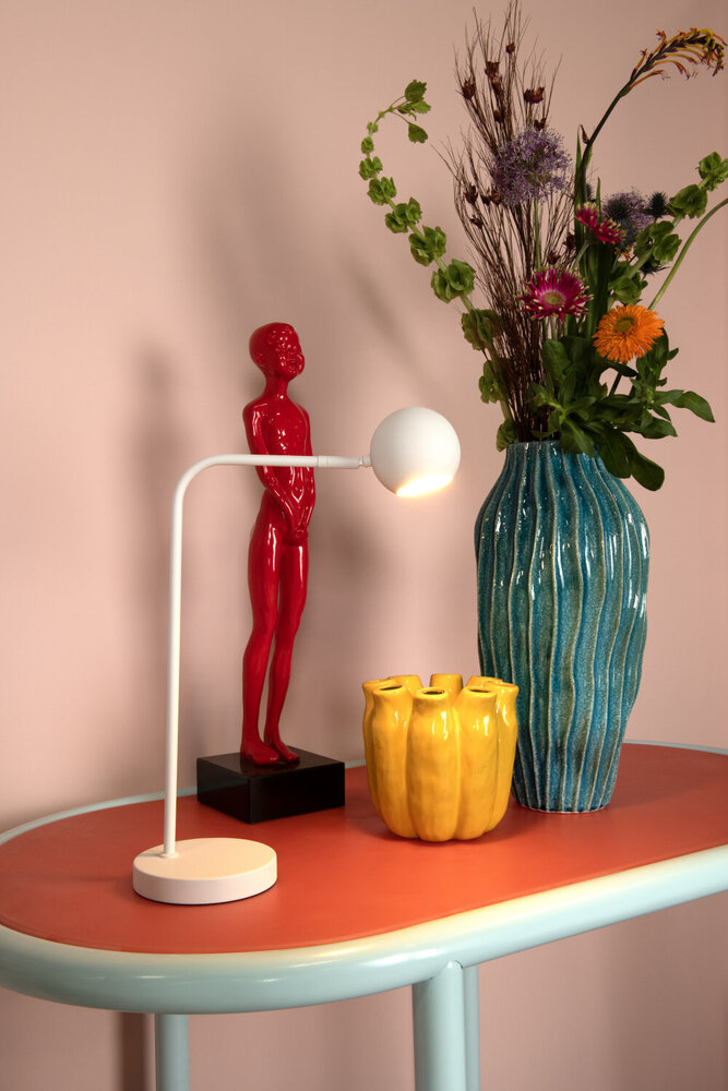 Lucide COMET - Oplaadbare Bureaulamp - Accu/Batterij - LED 3 StepDim - 1x3W 2700K - Wit Lucide COMET - Oplaadbare Bureaulamp - Accu/Batterij - LED 3 StepDim - 1x3W 2700K - Wit