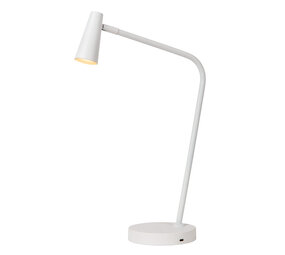Lucide STIRLING - Oplaadbare Bureaulamp - Accu/Batterij - LED 3 StepDim - 1x3W 2700K - Wit Lucide STIRLING - Oplaadbare Bureaulamp - Accu/Batterij - LED 3 StepDim - 1x3W 2700K - Wit