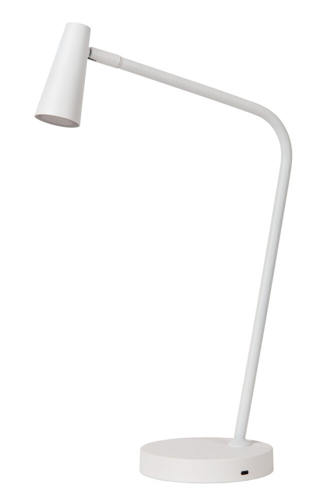 Lucide STIRLING - Oplaadbare Bureaulamp - Accu/Batterij - LED 3 StepDim - 1x3W 2700K - Wit Lucide STIRLING - Oplaadbare Bureaulamp - Accu/Batterij - LED 3 StepDim - 1x3W 2700K - Wit