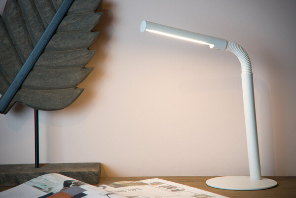 Lucide GILLY - Bureaulamp - LED - 1x5W 2700K - Wit Lucide GILLY - Bureaulamp - LED - 1x5W 2700K - Wit