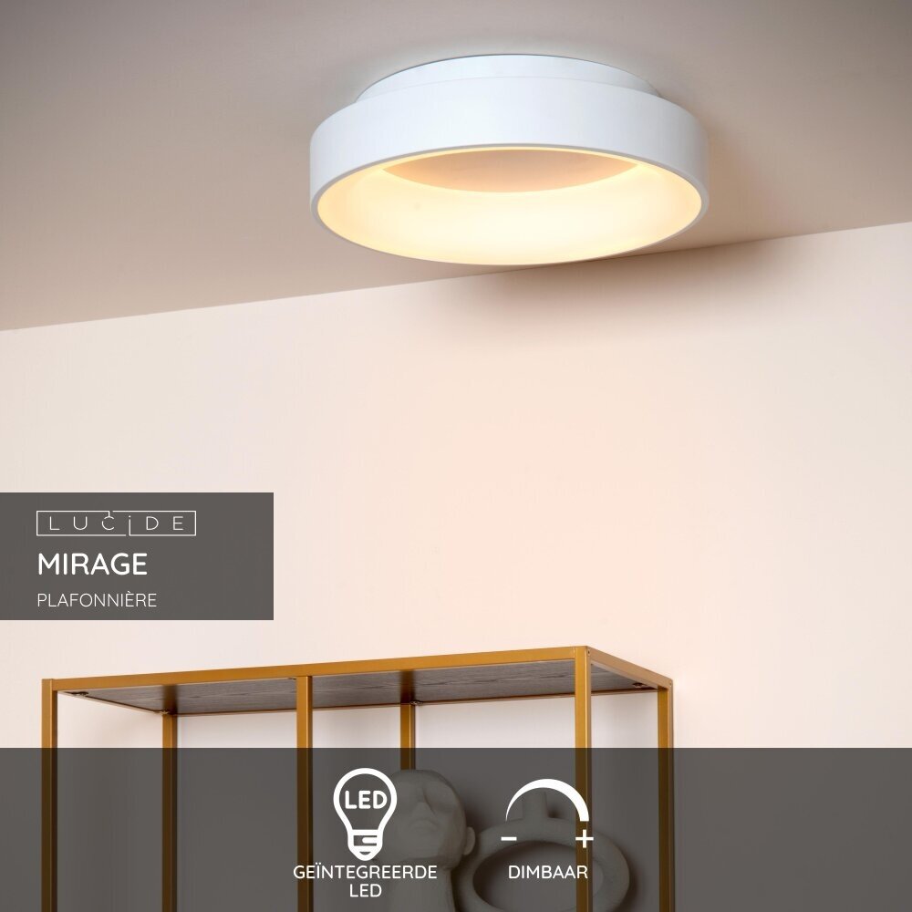 Lucide MIRAGE - Plafonnière - Ø 45 cm - LED Dimb. - 1x33W 2700K - Wit Lucide MIRAGE - Plafonnière - Ø 45 cm - LED Dimb. - 1x33W 2700K - Wit