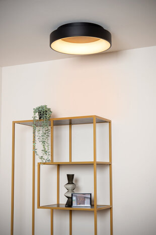 Lucide MIRAGE - Plafonnière - Ø 45 cm - LED Dimb. - 1x33W 2700K - Zwart Lucide MIRAGE - Plafonnière - Ø 45 cm - LED Dimb. - 1x33W 2700K - Zwart
