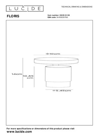 Lucide FLORIS - Plafondspot - Ø 10 cm - 1xGU10 - Zwart Lucide FLORIS - Plafondspot - Ø 10 cm - 1xGU10 - Zwart