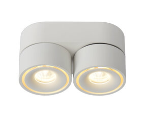 Lucide YUMIKO - Plafondspot - Ø 7,8 cm - LED Dimb. - 2x10W 2700K - Wit Lucide YUMIKO - Plafondspot - Ø 7,8 cm - LED Dimb. - 2x10W 2700K - Wit