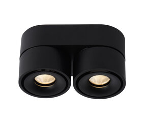 Lucide YUMIKO - Plafondspot - LED Dimb. - 2x10W 2700K - Zwart Lucide YUMIKO - Plafondspot - LED Dimb. - 2x10W 2700K - Zwart
