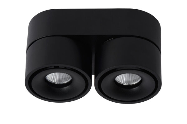 Lucide YUMIKO - Plafondspot - LED Dimb. - 2x10W 2700K - Zwart Lucide YUMIKO - Plafondspot - LED Dimb. - 2x10W 2700K - Zwart