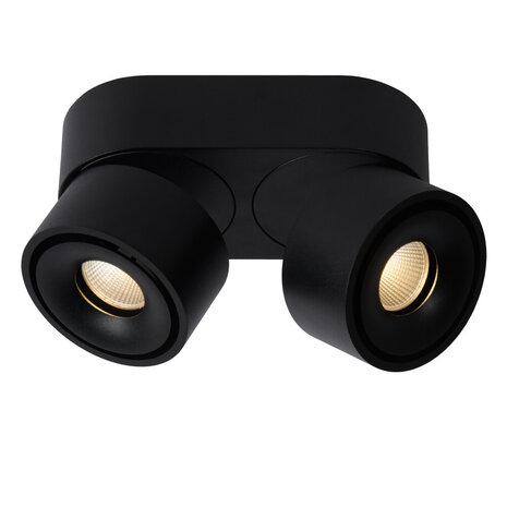 Lucide YUMIKO - Plafondspot - LED Dimb. - 2x10W 2700K - Zwart Lucide YUMIKO - Plafondspot - LED Dimb. - 2x10W 2700K - Zwart