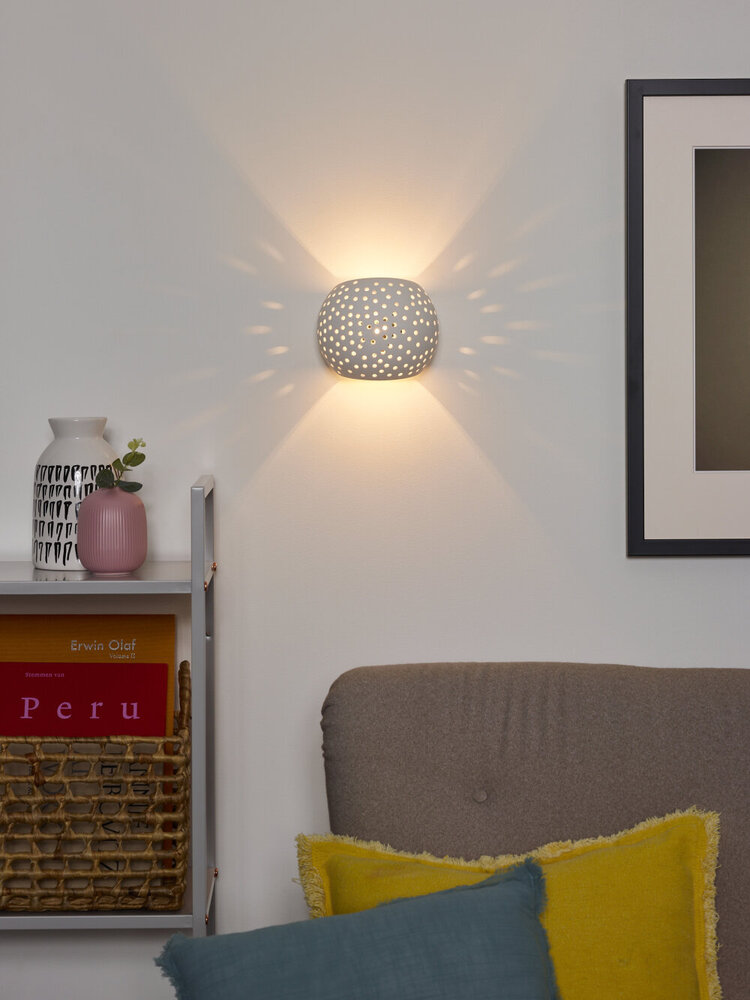 Lucide GIPSY - Wandlamp - 1xG9 - Wit Lucide GIPSY - Wandlamp - 1xG9 - Wit