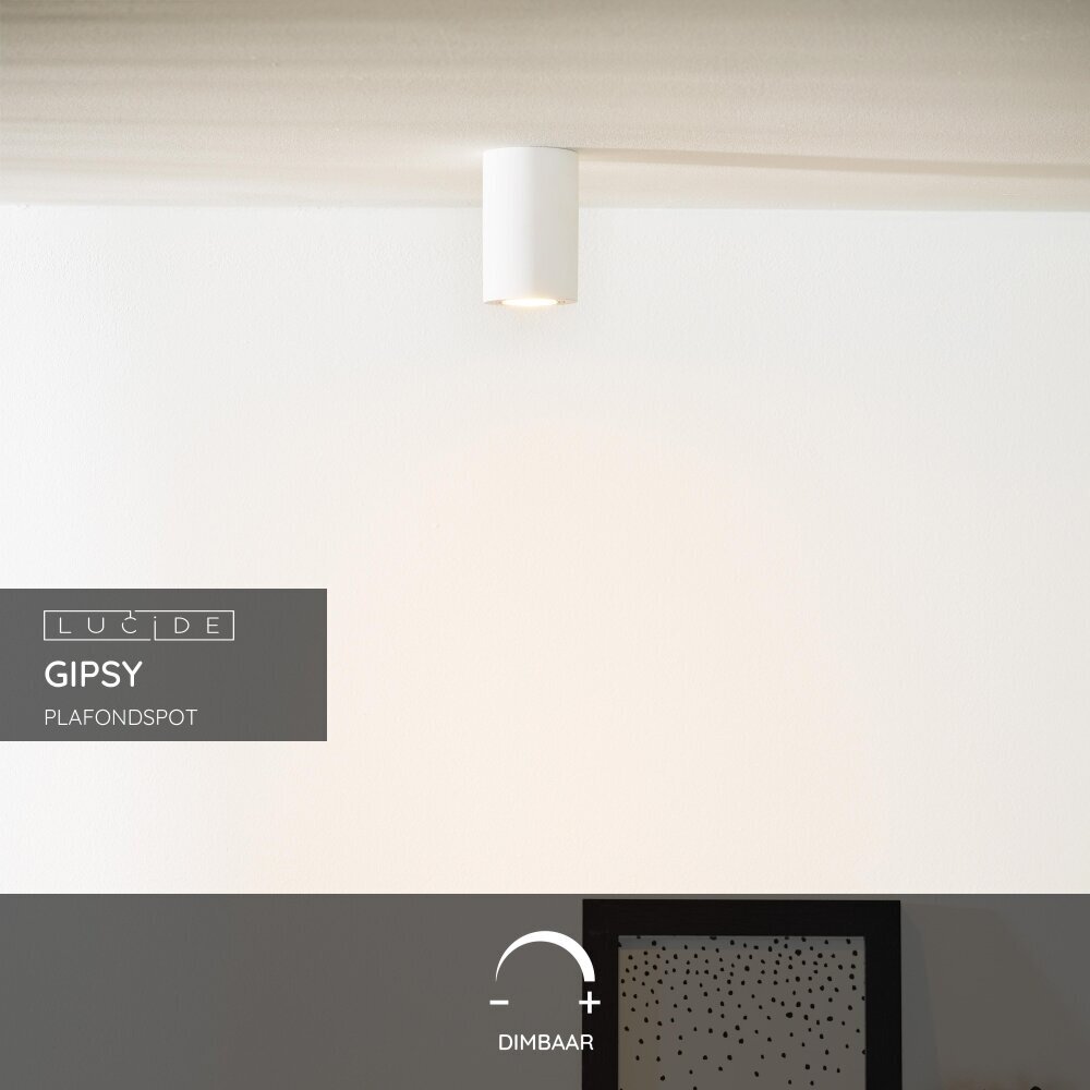 Lucide GIPSY - Plafondspot - Ø 7 cm - 1xGU10 - Wit Lucide GIPSY - Plafondspot - Ø 7 cm - 1xGU10 - Wit