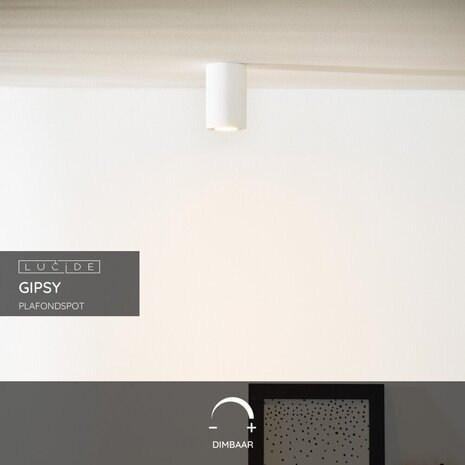 Lucide GIPSY - Plafondspot - Ø 7 cm - 1xGU10 (MR16) - Wit Lucide GIPSY - Plafondspot - Ø 7 cm - 1xGU10 (MR16) - Wit