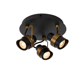 Lucide TUNDRAN - Plafondspot - Ø 21 cm - 3xGU10 - Zwart Lucide TUNDRAN - Plafondspot - Ø 21 cm - 3xGU10 - Zwart