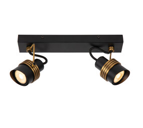Lucide TUNDRAN - Plafondspot - 2xGU10 - Zwart Lucide TUNDRAN - Plafondspot - 2xGU10 - Zwart