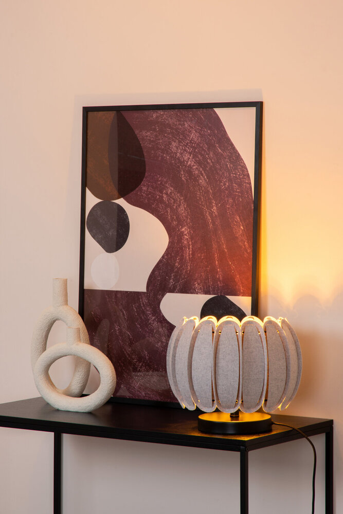 Lucide SPENCER - Tafellamp - Ø 30 cm - 1xE27 - Grijs Lucide SPENCER - Tafellamp - Ø 30 cm - 1xE27 - Grijs