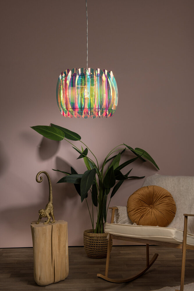 Lucide GLINSTAR - Hanglamp - Ø 40 cm - 1xE27 - Multicolor