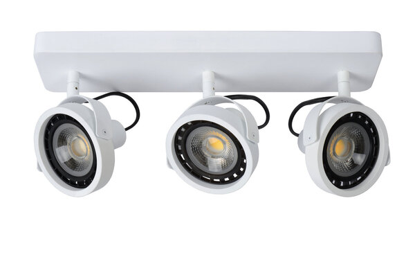 Lucide TALA LED - Plafondspot - LED Dim to warm - GU10 (ES111) - 3x12W 2200K/3000K - Wit Lucide TALA LED - Plafondspot - LED Dim to warm - GU10 (ES111) - 3x12W 2200K/3000K - Wit